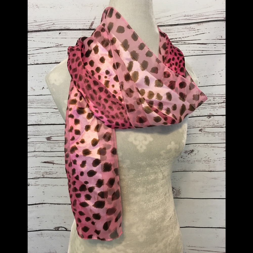 Pink Animal Print Scarf